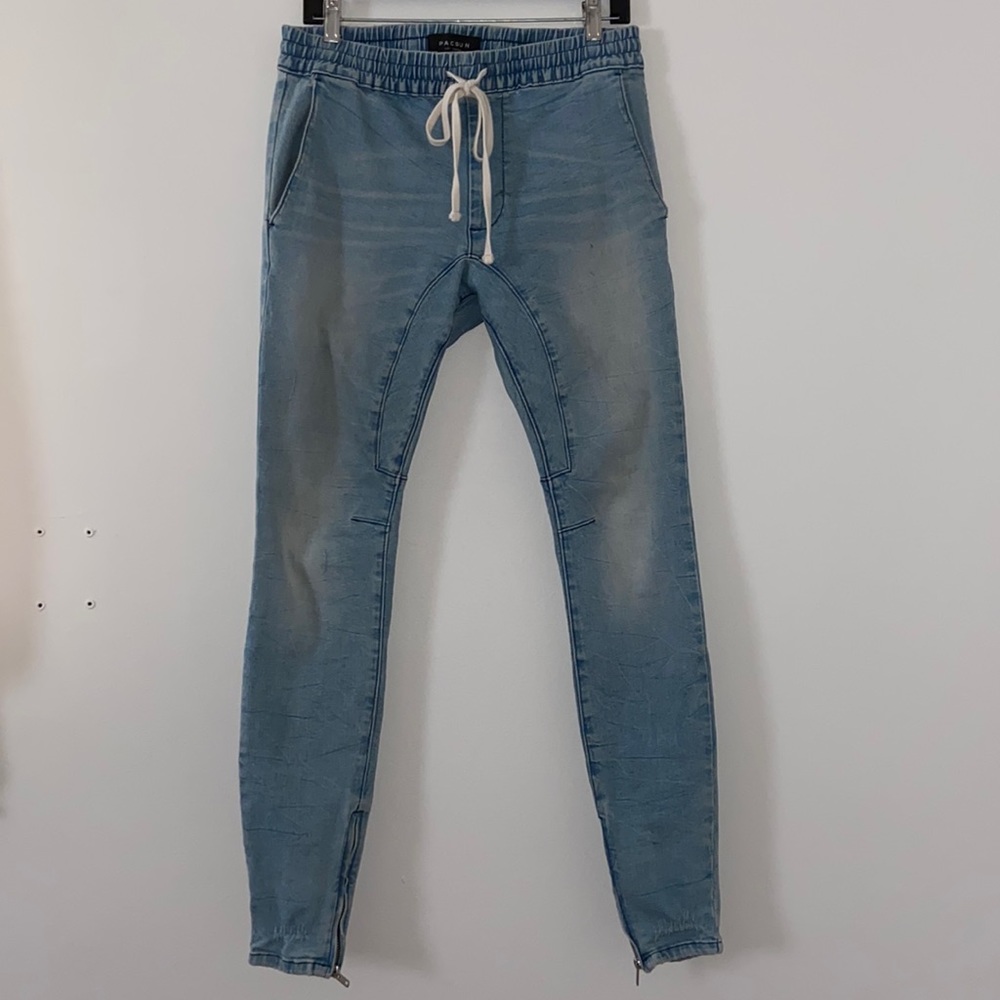 Pacsun Men’s Stretch Light Wash Skinny Jeans size S short - Picture 1 of 13